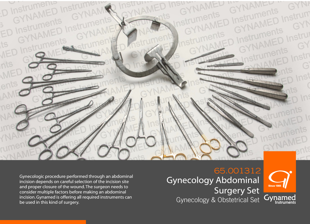 GYNAMED Gynecology Abdominal Surgery Set
