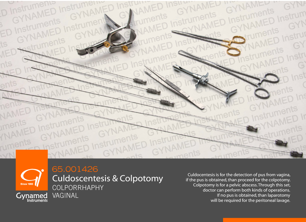 GYNAMED Culdoscentesis & Colpotomy,