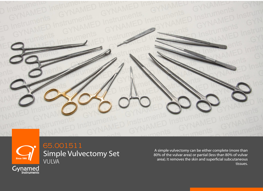 GYNAMED Simple Vulvectomy Set,