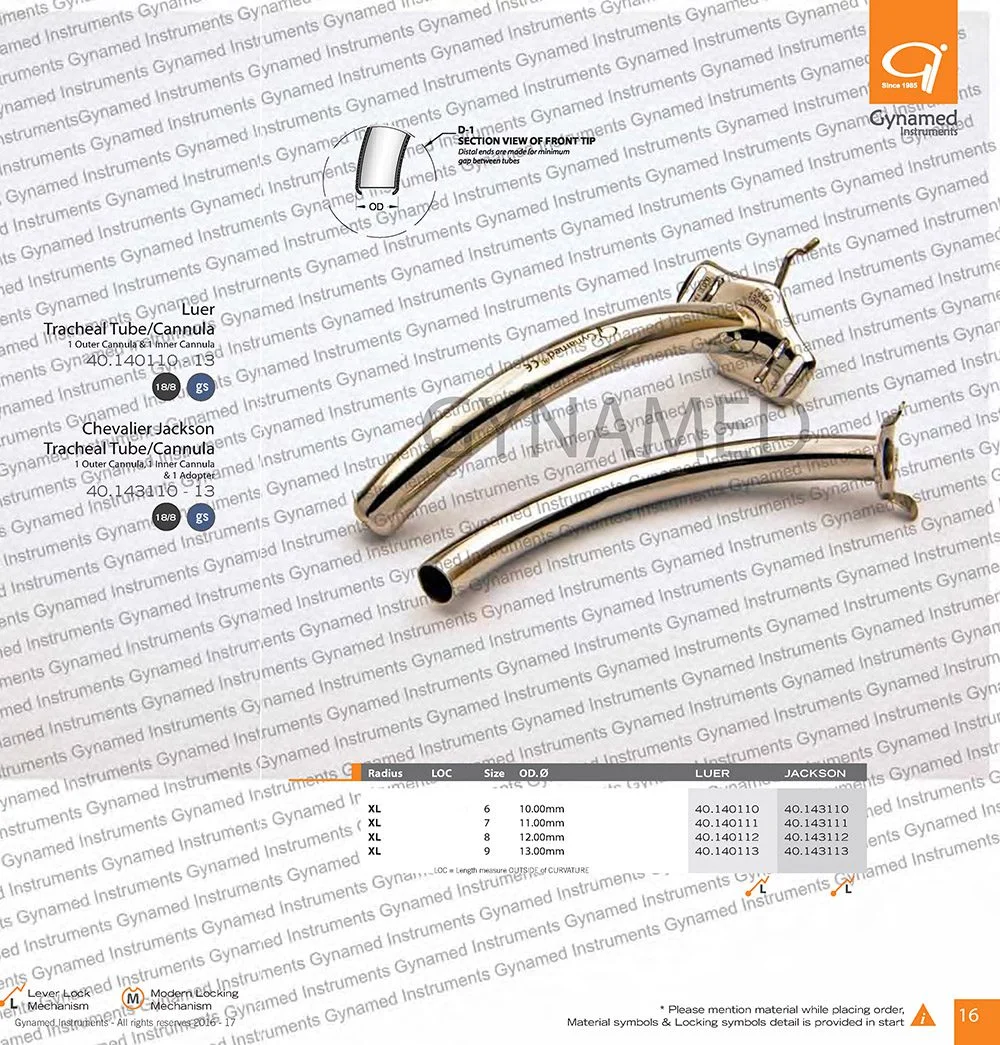 JACKSON TRACHEAL Tube, Radius 