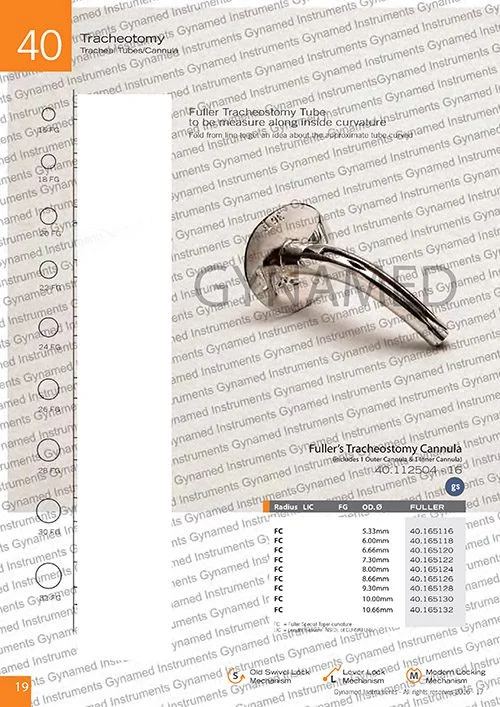 FULLER'S TRACHEAL Tube, Radius 