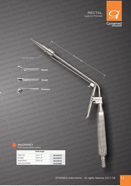 McGivney Hemorrhoidal Suction Ligature