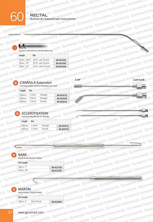MARTIN Rectal Hook, Single Ended,