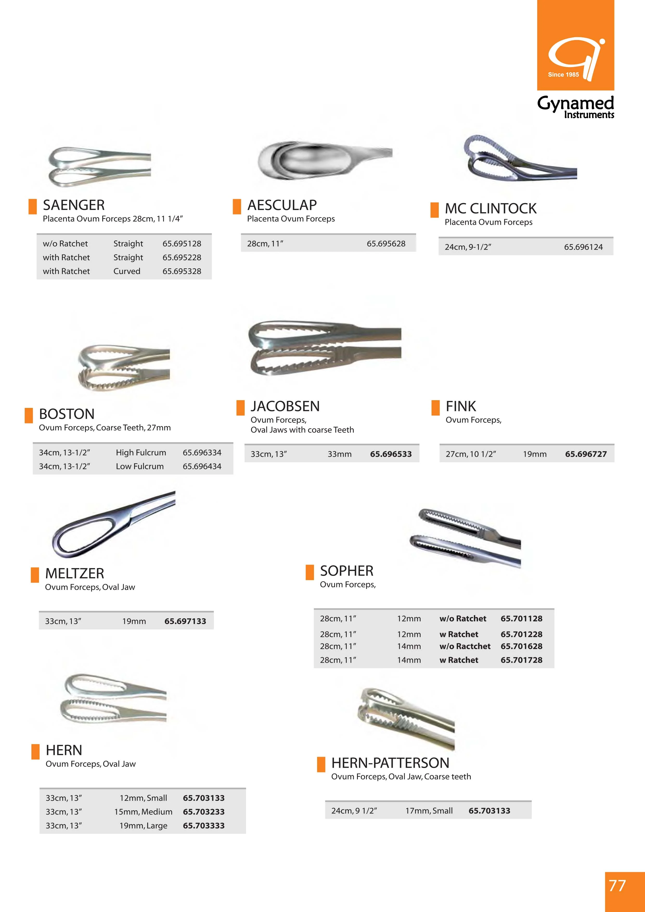 GynaMed Meltzer Ovum Forceps